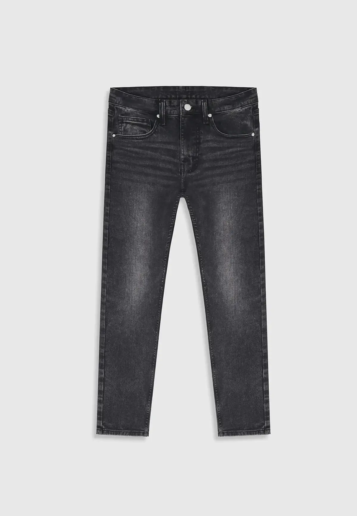 Slim Fit Black Faded Jeans